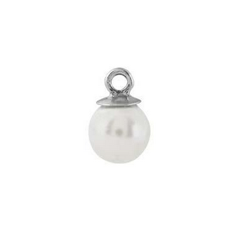 Copy of Crystal Pearl Permanent Jewelry Charm Add On - Silver