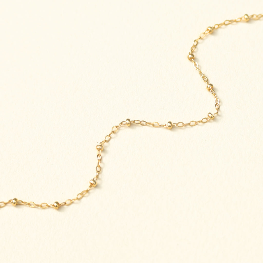 Aelia 1.5mm Beaded Cable Chain in Gold & Silver