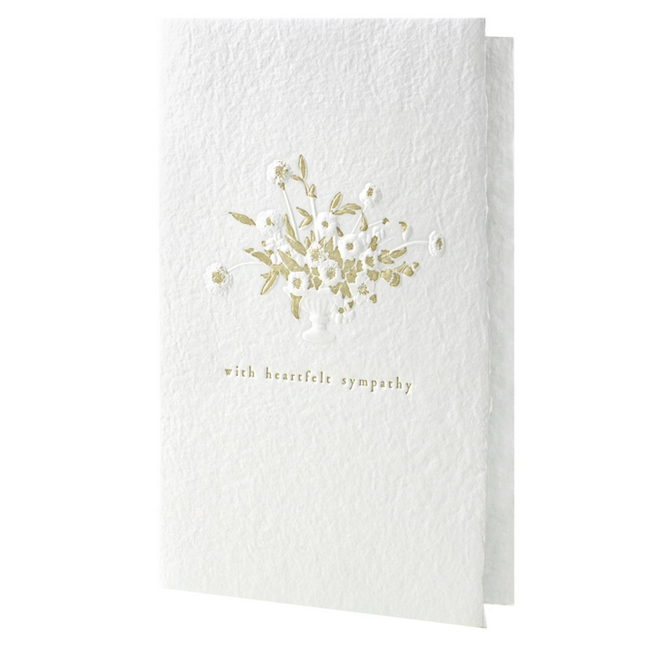 Sympathy Bouquet Letterpress Card