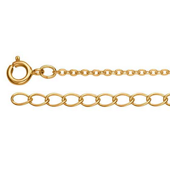 1.5mm Gold Plated Brass Cable Chain