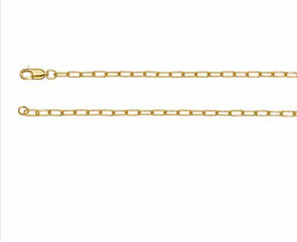 2.6mm 14k Gold Filled Paperclip Chain