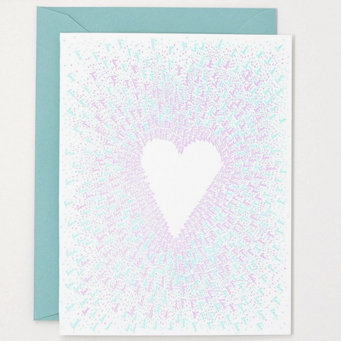 Exploding Love Letterpress Card