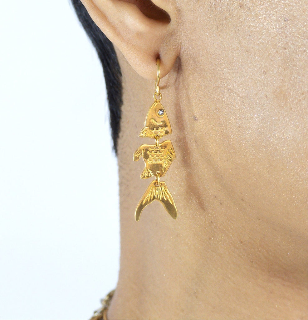 Gaia Lucky Goldfish Mobile Earrings